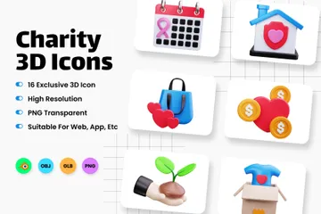 Charity 3D Icon Pack