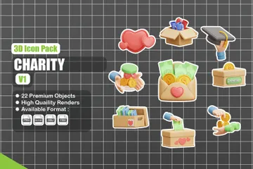 Charity 3D Icon Pack