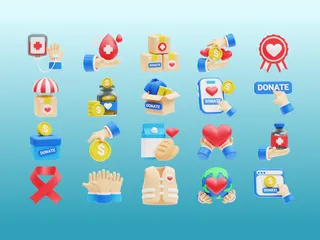 Charity 3D Icon Pack