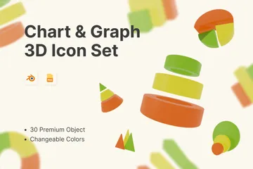 Chart & Graph 3D Icon Pack