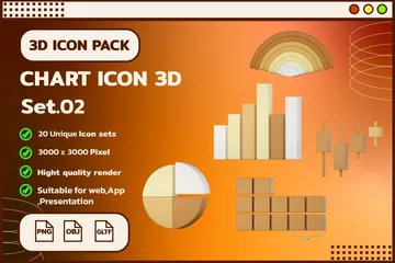 CHART SET.02 3D Icon Pack