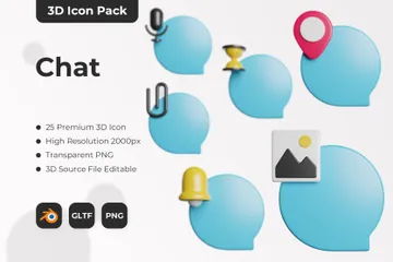 Chat 3D Icon Pack