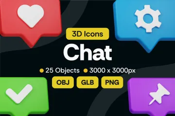 チャット 3D Iconパック