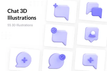 채팅 3D Icon 팩