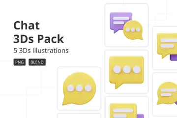 Chat 3D Icon Pack