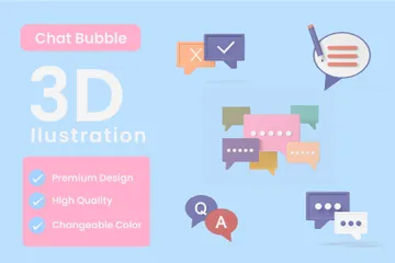 Chat Bubble 3D Icon Pack