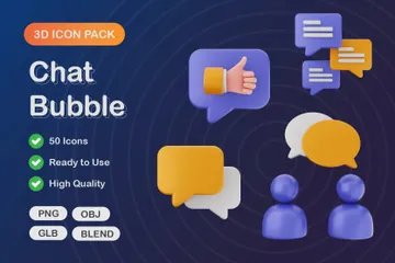 Chat Bubble 3D Icon Pack