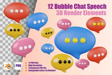 Bulle de discussion Pack 3D Icon