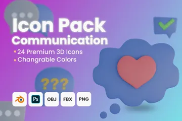 Chat Form To Communicate 3D Icon Pack