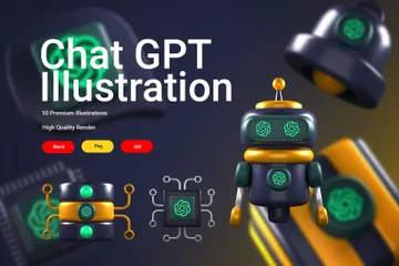 Chat GPT 3D Icon Pack