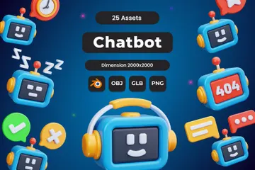 Chatbot 3D Icon Pack