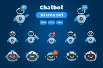 Chatbot 3D Icon Pack