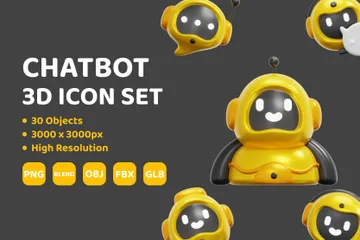 Chatbot Pack 3D Icon