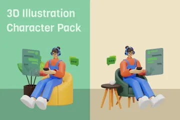 Chatting 3D Illustration Pack