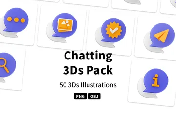 Chatting 3D Icon Pack