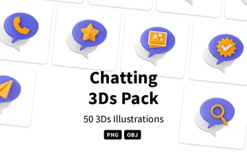 Chatting 3D Icon Pack