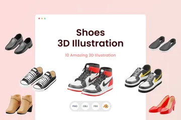 Chaussures Pack 3D Illustration