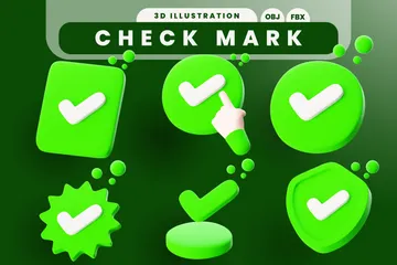 Check Mark 3D Icon Pack