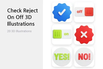 拒否をチェック オン オフ 3D Illustrationパック