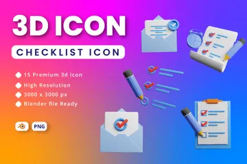 Checklist 3D Illustration Pack