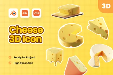 Cheese 3D Icon Pack
