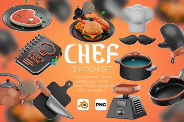 Chef 3D Icon Pack