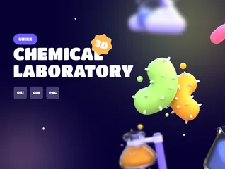 Chemical Laboratory 3D Icon Pack