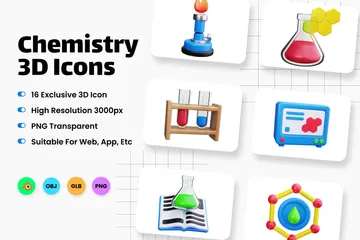 Chemie 3D Icon Pack