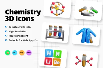 Chemie 3D Icon Pack