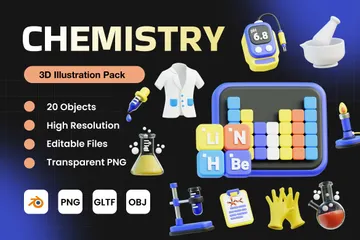 Chemistry 3D Icon Pack