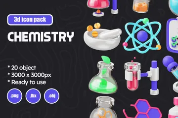 化学 3D Iconパック