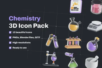 Chemistry 3D Icon Pack