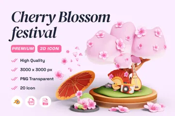 Cherry Blossom Festival 3D Icon Pack