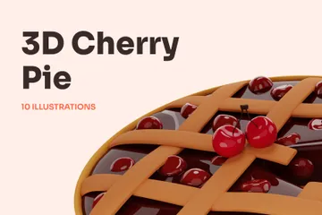 Cherry Pie 3D Illustration Pack