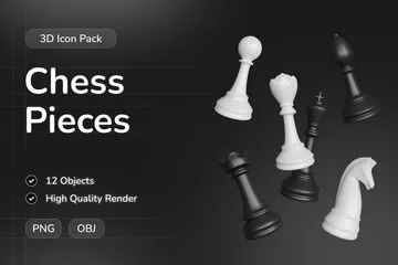 Chess Pieces 3D Icon Pack