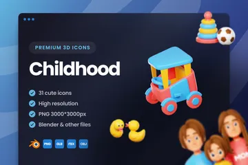 Childhood 3D Icon Pack