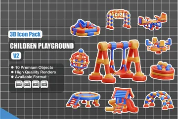 Children Playground 3D Icon Pack