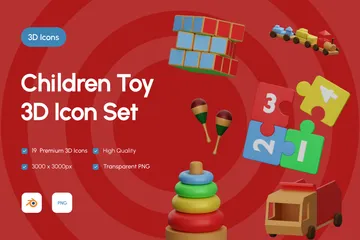 Children Toy 3D Icon Pack