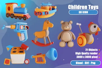 Children Toys 3D Icon Pack