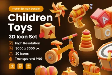 Children Toys 3D Icon Pack
