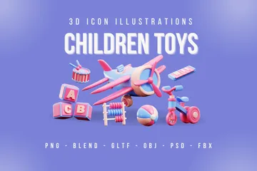 Children Toys 3D Icon Pack