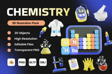 Chimie Pack 3D Icon