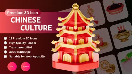 中国文化 3D Iconパック