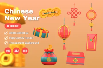 中国のお祭り 3D Iconパック