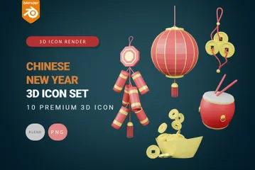 2023년 중국 설날 3D Icon 팩