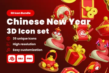 Chinese New Year 3D Icon Pack