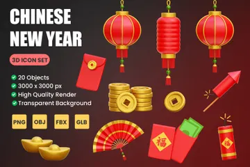 Chinese New Year 3D Icon Pack