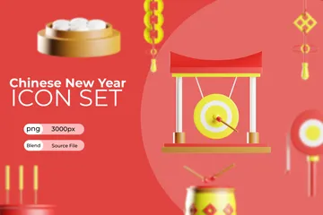 Chinese New Year 3D Icon Pack