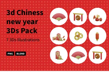 Chinese New Year 3D Icon Pack