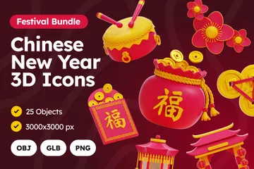 Chinese New Year 3D Icon Pack